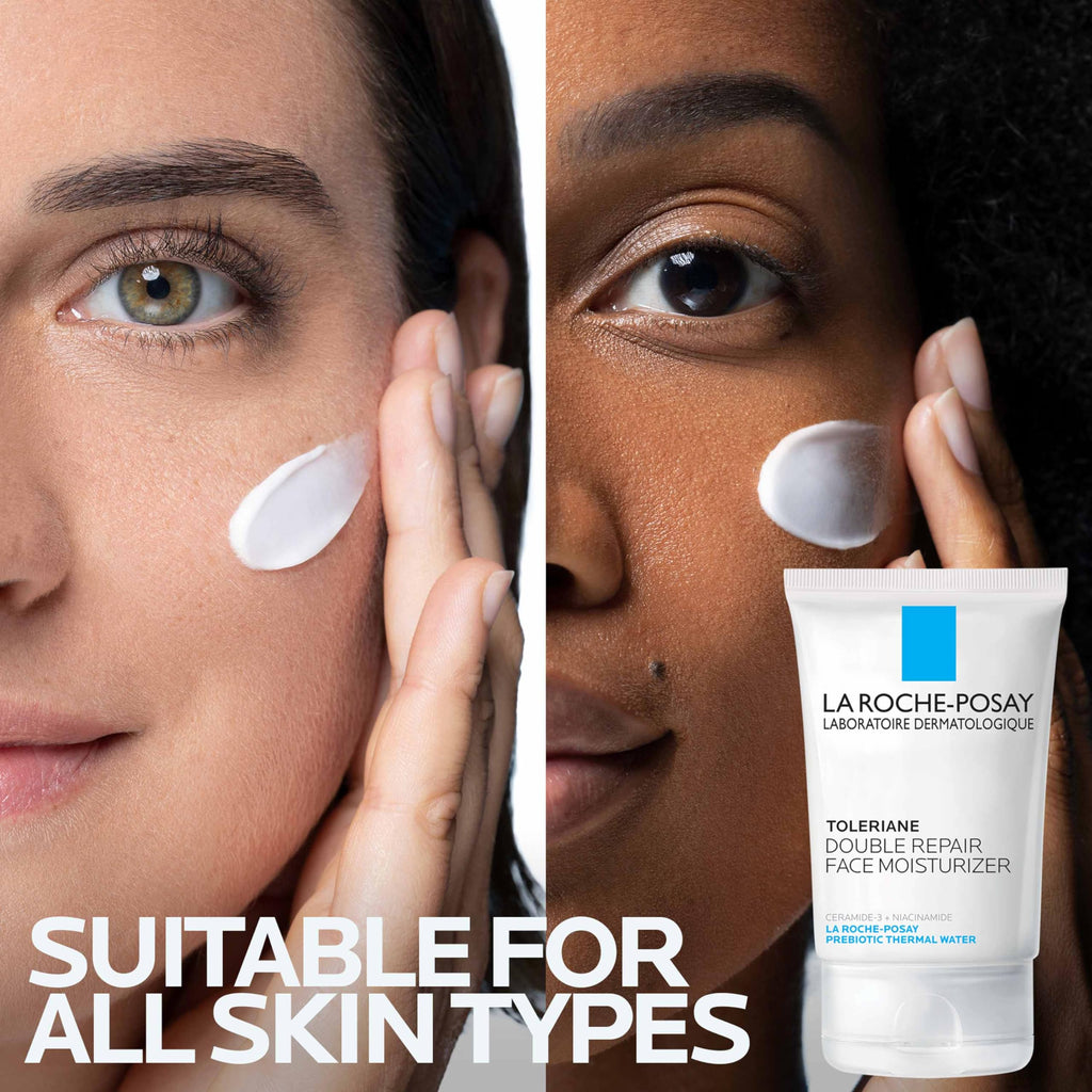 Toleriane Double Repair Face Moisturizer with Ceramide & Niacinamide, 3.38 fl oz