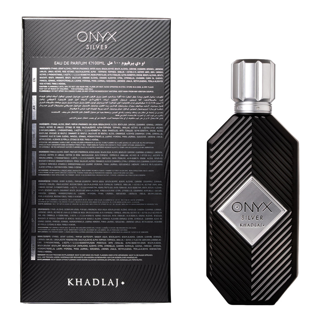 Khadlaj Onyx Silver Eau de Parfum Spray for Men