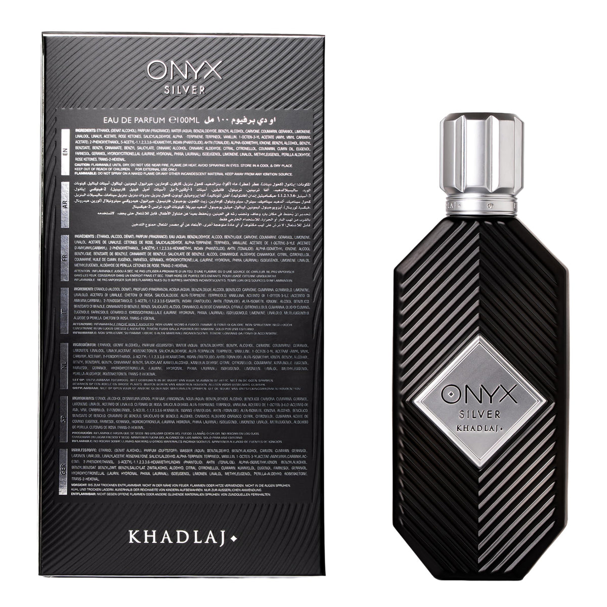 Khadlaj Onyx Silver Eau de Parfum Spray for Men