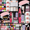 Professional Acrylic Nail Kit with UV Lamp, Drill & Nail Art Tools