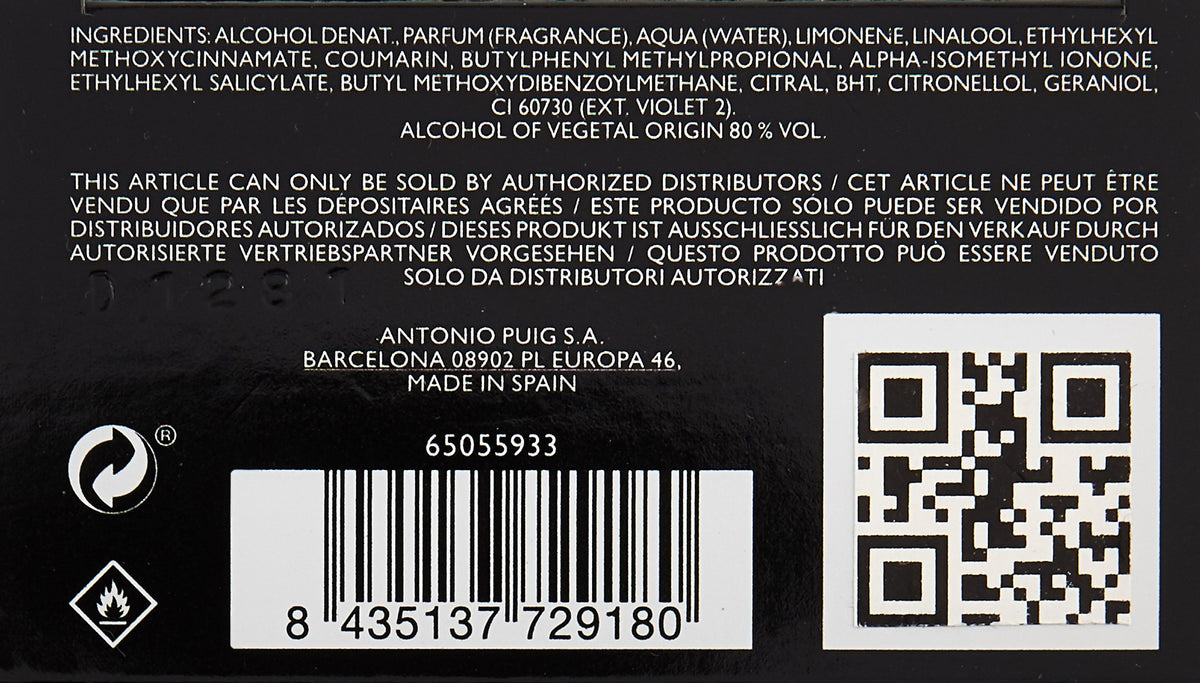 Prada Luna Rossa for Men Eau de Toilette Spray, 3.4 oz