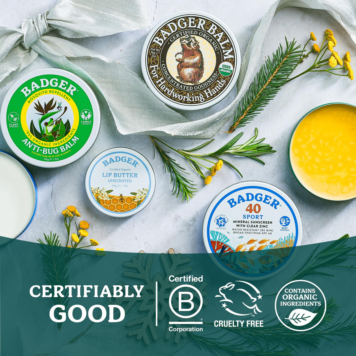 Badger Healing Balm Organic Hand Moisturizer for Dry, Cracked Skin