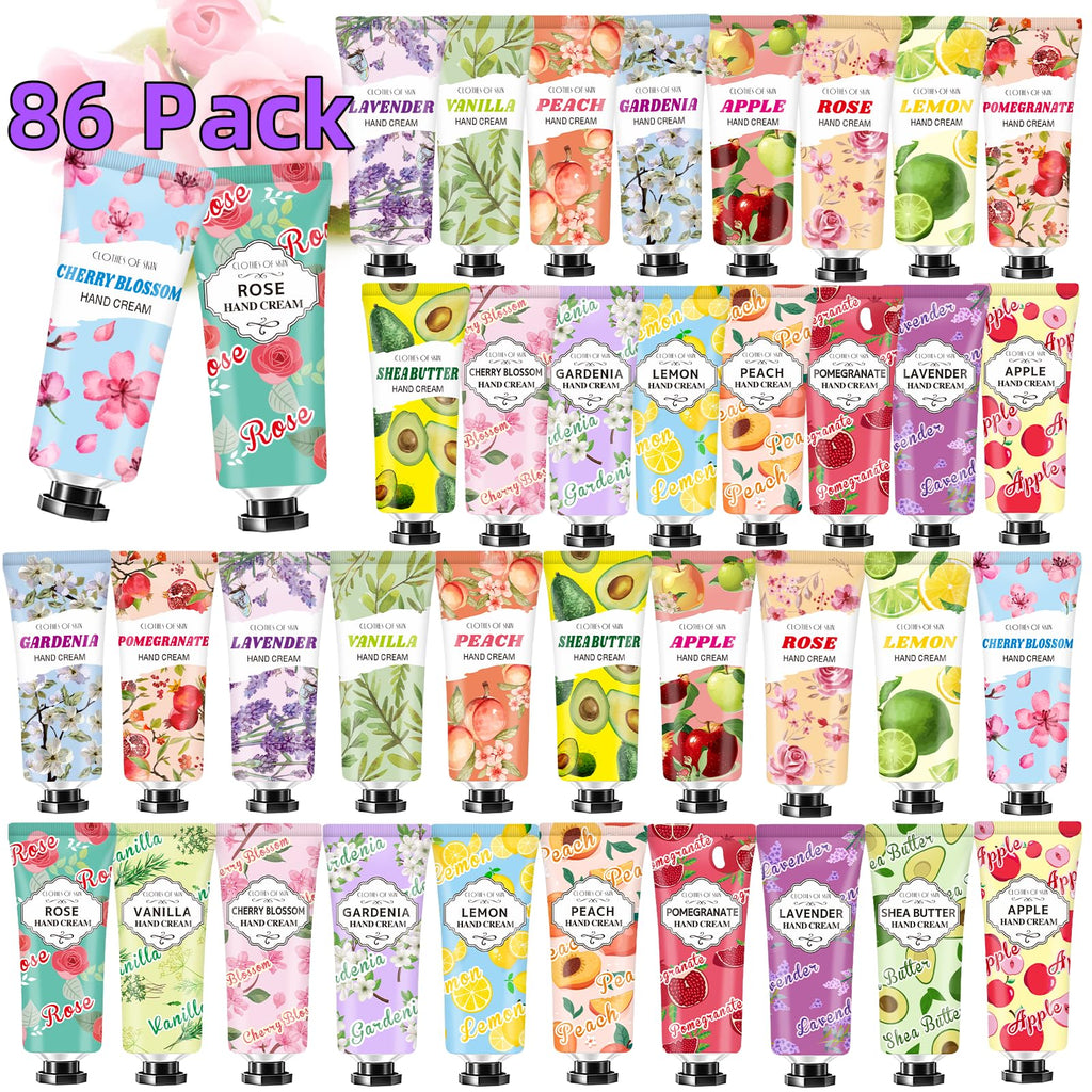86 Pack Natural Scented Hand Cream Gift Set, Travel Size Lotion