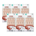 KISS Salon Acrylic French Nails Kit, Real Short, 6 Pack