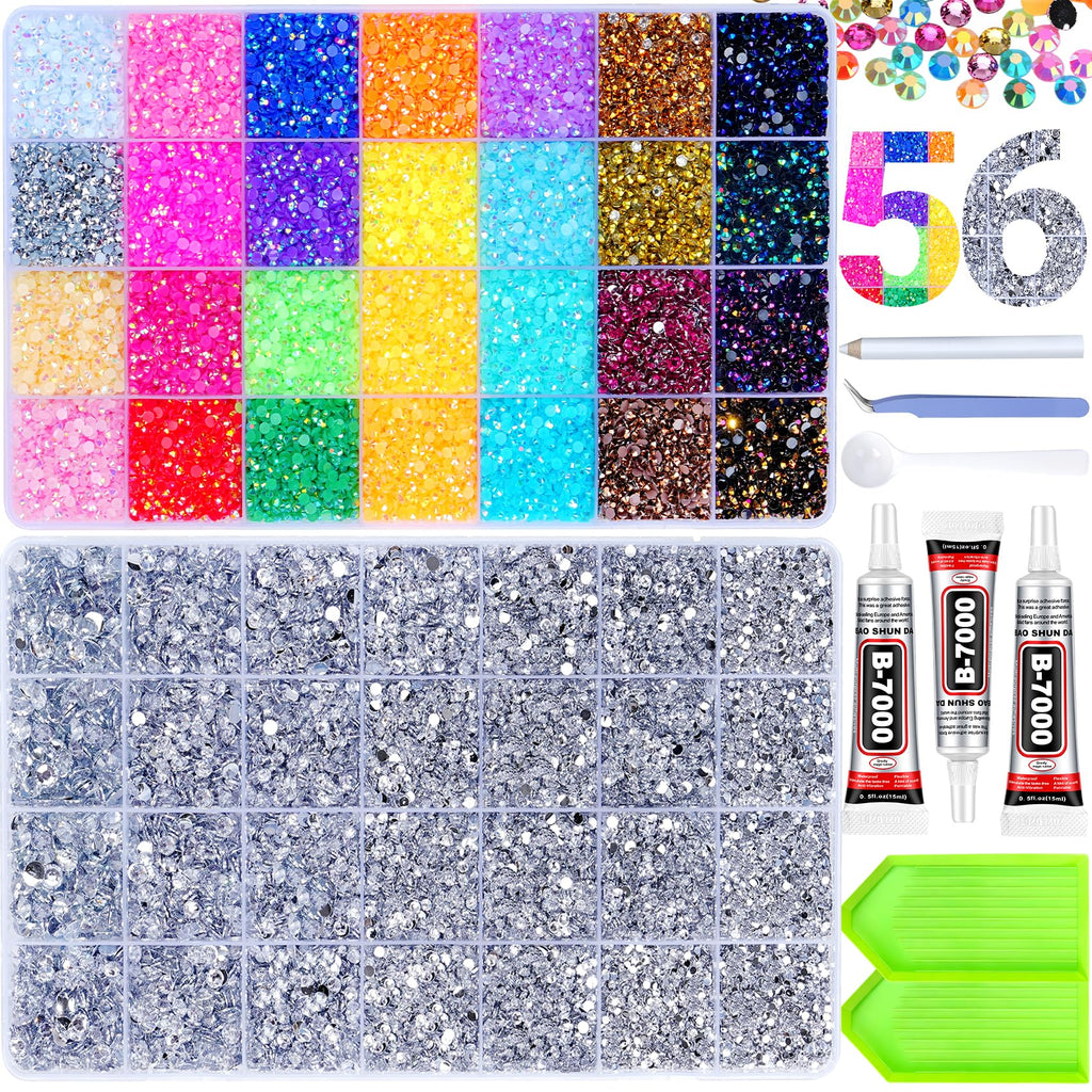 79,000-Piece Rhinestone Bedazzling Kit with B7000 Glue and Crafting Tools