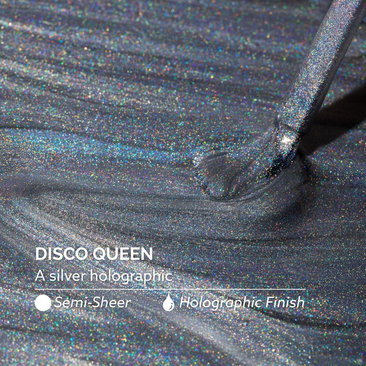 Dazzle Dry Nail Lacquer Step 3 – Disco Queen Silver Holographic, 0.5 fl oz