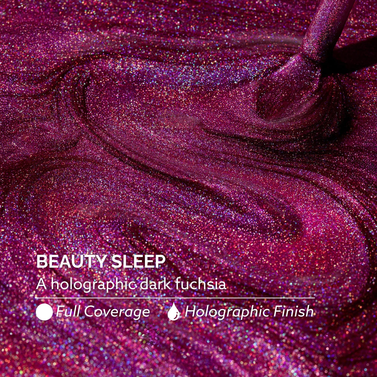 Dazzle Dry Nail Lacquer Step 3 Beauty Sleep Holographic Dark Fuchsia 0.5 fl oz