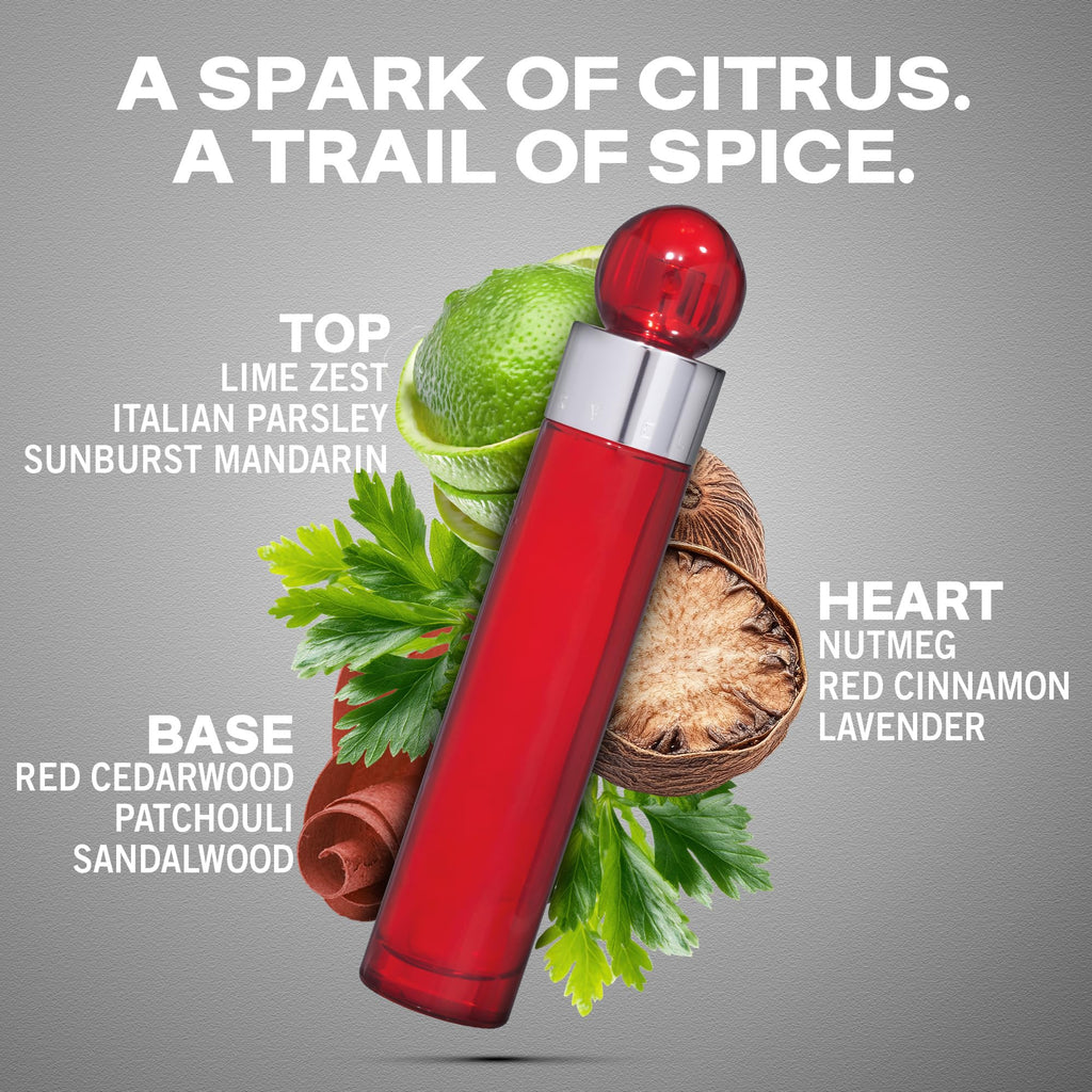 Perry Ellis 360 Red Eau de Toilette Spray for Men, 3.4 fl oz