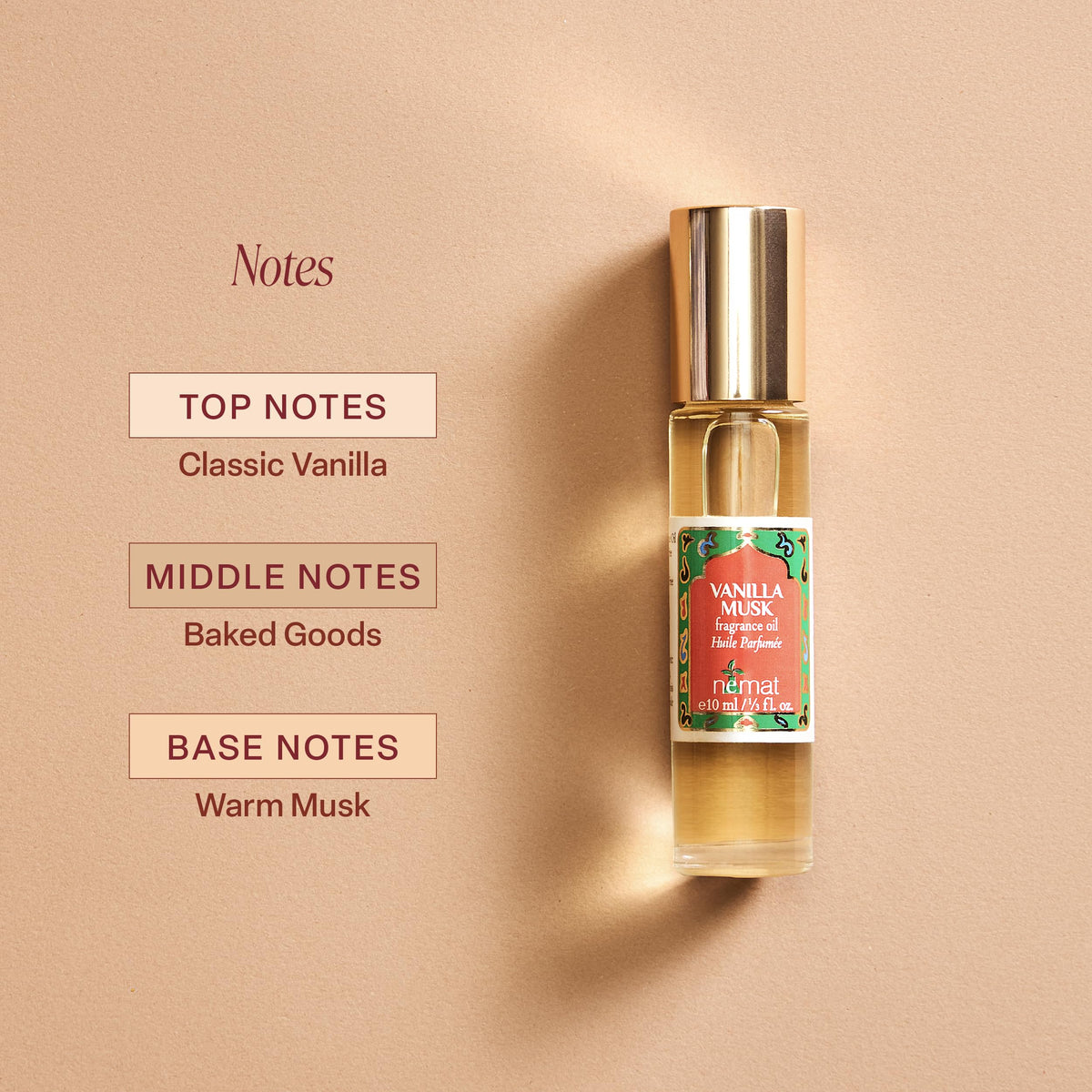 Nemat Vanilla Musk Perfume Oil Roll-On, Alcohol-Free Fragrance