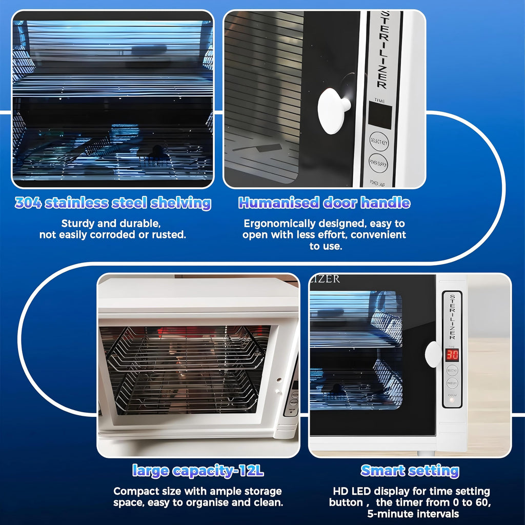 Smiledt 12L UV Lighting Sterilizer Autoclave Machine with Timer