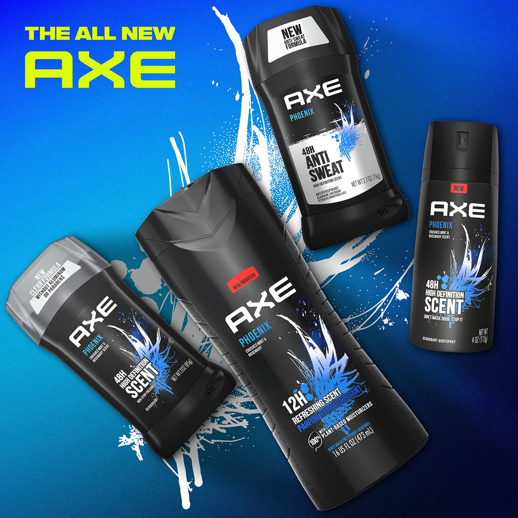 AXE Phoenix Men's Aluminum-Free Body Spray Deodorant, 4 oz